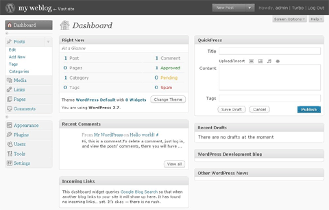 wordpress2.7dash