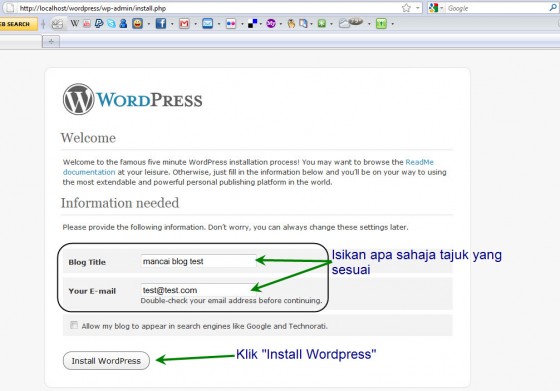 15 install wordpress